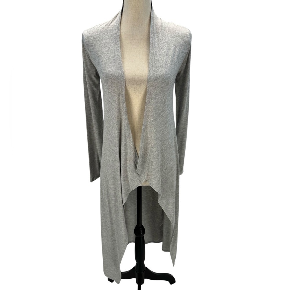 Aveto Long Sleeve Lightweight Duster Open Cardigan - Grey